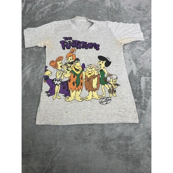 Other - Vintage 90s The Flinstones Short Sleeve T Shirt Men's Size Small Gray